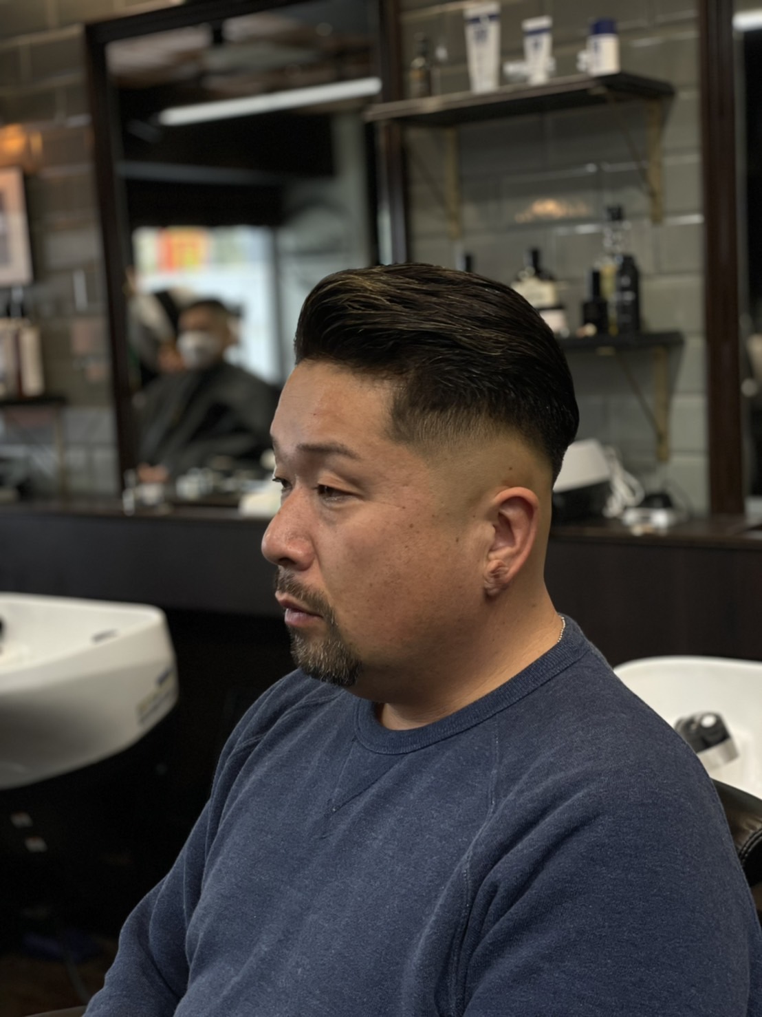 交渉可即納カッコイイオシャレbarberカットクロス カッティング ケープ 理容 美容 バーバー ビンテージ ストライプ 千葉メンズカット ナチュラルクロップスタイル | 千葉市理容室 DICE